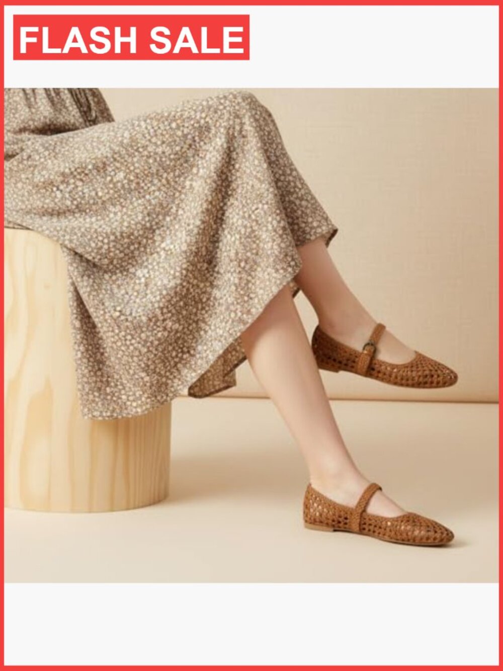 Hand Woven Mary Jane Flats with Adjustable Buckle Memory Foam Cushioning - Picture 3 of 7
